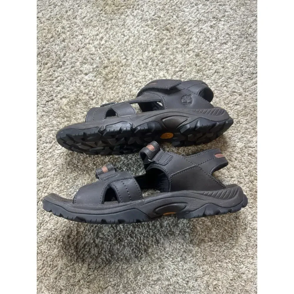 Timberland Mens Black Outdoor Sandals Ortholite Hook & Loop Size 11